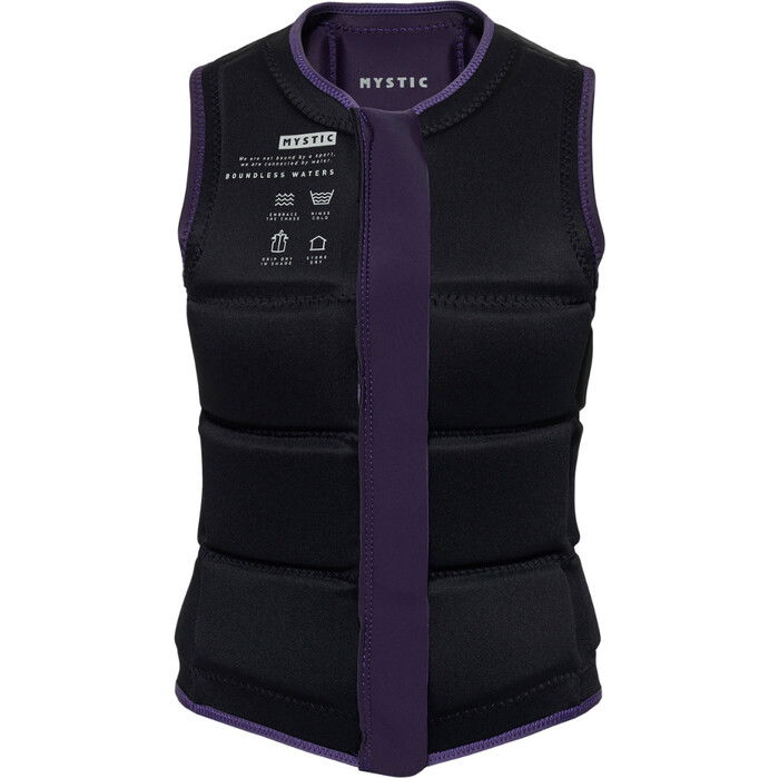 2024 Mystic Womens Star Front Zip Wake Impact Vest 35005.240246 - Deep Purple